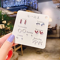 SET HOA TAI NỮ ĐÍNH ĐÁ DỰ TIỆC SIÊU XINH PHONG CÁCH HÀN QUỐCHÀNG CHUẨN LOẠI 1HOA TAI NỮ ĐẸP 2021