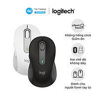 Chuột không dây Bluetooth Logitech Signature M650 L Full-size - Dành cho form tay to, Cuộn SmartWheel, Nhấp yên tĩnh giảm ồn, các Nút bên có thể tùy chỉnh, Hình dạng uốn lượn - Hàng Chính Hãng