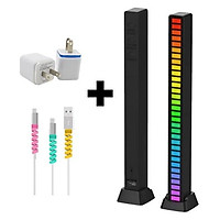 Thanh đèn LED RGB, 16 triệu màu dùng APP điện thoại nháy theo nhạc, đèn trang trí, decor phòng cảm biến âm thanh hót