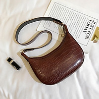 Ielgy senior sense small bag women's 2020 spring and summer new fashion all-around alligator design stick bag French small armpit bag