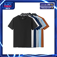 Áo Thun Nam cổ tròn TSIMPLE áo phông trơn basic tay ngắn vải cotton co giãn, dày dặn , form chuẩn nhiều màu