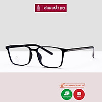 Gọng kính cận nam nữ LILYEYEWEAR mắt vuông nhựa cứng dễ đeo phụ kiện thời trang 81881