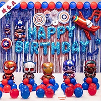 Set Bộ Trang Trí Sinh Nhật Superman Bé Trai Tặng Kèm Phụ Kiện Cây Bơm Bóng Không Đầy Đủ