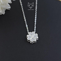 Dây Chuyền Bạc Nữ S99 CaoBac Silver Mặt Bốn Lá Đá May Mắn - Trang Sức Cáo Bạc JEWELLERY