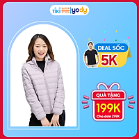 Áo phao nữ YODY có mũ siêu nhẹ, siêu ấm, siêu gọn - Có túi đựng - PHN4000