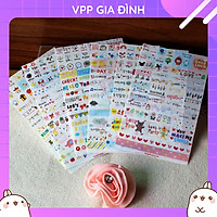 Bộ 6 Tấm Nhãn Dán Sticker Trang Trí Sổ Kế Hoạch Nhật Ký Phong Cách Hàn Quốc Drawing Market Sticker 08