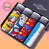 combo 4 quần sịp quần lót nam thun lạnh doremon hoạt hình 4 chiều