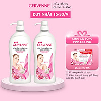 Gervenne Combo 2 Sữa tắm Trắng da Hương nước hoa Pink Lily (450g/chai)