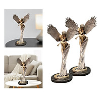 2x Art Redemption Angel Statue Bedroom Office Decoration Ornaments Gifts