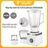Máy Xay Sinh Tố 3 Cối Sunhouse SHD5582W - Hàng chính hãng