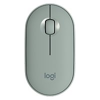 Chuột không dây Logitech Pebble M350 - Kết nối Bluetooth/ USB 2.4GHz, thiết kế mỏng, giảm ồn, phù hợp Mac / PC / Laptop - Màu xanh rêu- Hàng chính hãng