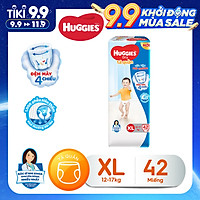 Tã Quần Huggies Dry Gói Đại XL42 (42 Miếng) - Bao Bì Mới