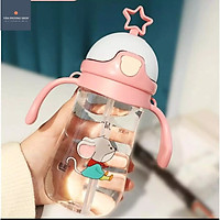 Bình Uống Nước, Uống Sữa Cho Bé, chống sặc, có tay cầm, quai đeo, ống hút (hàng cao cấp)