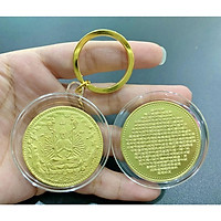 Móc khóa Xu Phật Bà Quan Âm nghìn tay - Vật Phẩm phong thủy Phật giao - Quà tặng ý nghĩa, sưu tầm