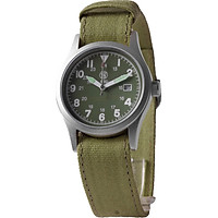 Smith & Wesson Men's SWW-1464-OD Military Silver-Tone Watch with Interchangeable Canvas Bands