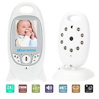 VB601 Baby Monitor 2.0in LCD 2.4GHz Wireless with 8IR LED Two-way Talk 8 Lullabies Temperature Monitor VOX Mode
