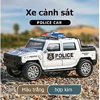 Đồ chơi mô hình xe ô tô cảnh sát KAVY - 01 bằng hợp kim chạy cót
