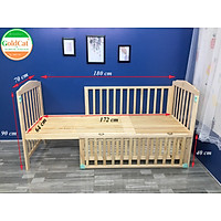 Cũi Cho Bé - Nôi Cũi Đa Năng Kéo Dài Thành Giường C4M - Tặng Quây Cũi Và Treo Nôi Dành Cho Bé