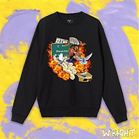Áo sweater WRIGHT Travis Scott on fire phong cách Rapper NEW COLLECTION thu đông 2021 unisex