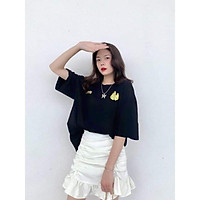 Áo thun tay lỡ form rộng Oversize, áo phông Unisex, Vải cotton