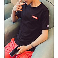 Áo T-shirt nam, cộc tay, ôm sát, phong cách Hàn Quốc, phù hợp cho mùa hè, một màu TA69