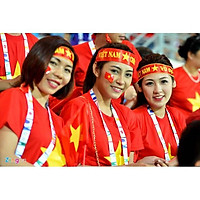 Combo 1 băng rôn cổ vũ việt nam vô địch và 1 việt nam chiến thắng
