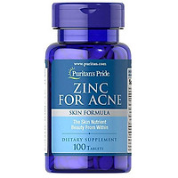 Bổ Sung Kẽm Puritan's Pride Zinc For Acne Skin Formula 100v của Mỹ, Tăng Sức Đề Kháng và Miễn Dịch, Cải Thiện Làn Da Trắng Sáng, Ngăn Ngừa Mụn, Hỗ Trợ Bảo Vệ Tuyến Tiền Liệt, Sinh Sản Cho Nam Giới, Bảo Vệ Não Và Hệ Thần Kinh 