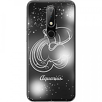 Ốp lưng dành cho Nokia 6.1 Plus mẫu Cung hoàng đạo Aquarius (đen)