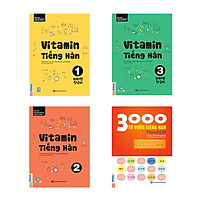 Combo Vitamin tiếng Hàn cho người mới bắt đầu tự học kèm App di dộng và Web ( Vitamin tiếng Hàn 1, 2, 3 + tặng kèm 3000 Từ vựng tiếng hàn theo chủ đề)
