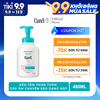 Sữa tắm toàn thân cấp ẩm chuyên sâu dạng bọt Curel 480 ml