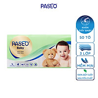 Khăn rút giấy Paseo baby 3 lớp 50 tờ