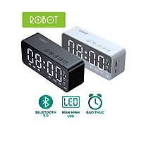 Loa Bluetooth 5.0 ROBOT RB150 Màn Hình LED Kiêm Đồng Hồ Báo Thức - Hỗ Trợ Cổng AUX Thẻ Nhớ-Hàng chính hãng