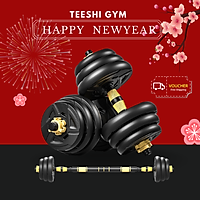 Tạ tay 20KG 2 in 1 kết hợp tạ đẩy(tạ đòn), tạ nam nữ tập gym thon tay,dụng cụ tập gym đa năng, tatapgym mẫu 2021