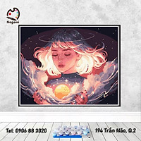 Tranh tô màu theo số DIY Painting (40*50cm) có khung căng sẵn
