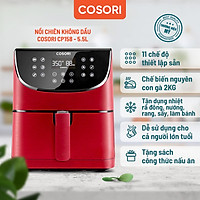Nồi chiên không dầu điện tử Cosori CP158 - AF (5,5 Lít) màu đỏ - Hàng chính hãng bảo hành 2 năm