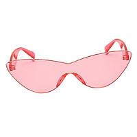 Women Retro Transparent Cat Eye Sunglasses Rimless Eyewear Candy Colored