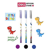 Bút gel học sinh Deli 0.5mm mực Xanh/Đen - Chất lượng mực an toàn trơn tru, thân bút trang bị đệm tay chống trượt - EG30