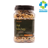 Hạt Dinh Dưỡng Hỗn Hợp 4 Loại Hạt Điều, Hạnh Nhân, Óc Chó, Dẻ Cười Rang Muối Lafooco 450g