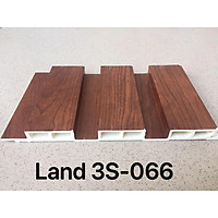 Tấm ốp nhựa pvc Nano dạng nan sóng màu gỗ hạt dẻ 066