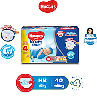 Tã dán sơ sinh Huggies NB (dưới 5kg) NB40/NB74
