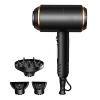 Hair Dryer 3 Speeds Adjustable Blow Dryer Hot / Cold Wind with 3 Nozzles Diffusers Portable Hair Styling Tools 110-240V