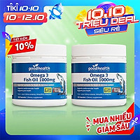 Combo 2 Hộp Dầu Cá Goodhealth Omega 3 Fish Oil 1000mg 150 Viên - Bổ Não - Tăng Trí Nhớ - Mắt Tinh - Chính Hãng Từ New Zealand