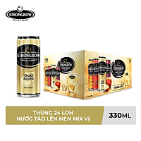 Thùng 24 Lon Cao Strongbow Cider Đặc Biệt 4 Vị (330ml / Lon)