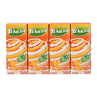 Lốc 4 Hộp Sữa Chua Uống Yomost Hương Cam 170Ml
