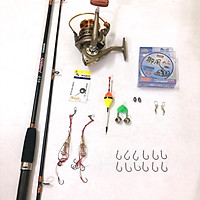 BỘ CẦN CÂU 2 KHÚC + máy LC 7000. cần câu shimano 2 khúc.