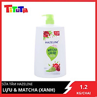 Sữa Tắm Hazeline Trắng Da Matcha Lựu Đỏ Sáng Mịn Dưỡng Ẩm Dưỡng Thể Thiên Nhiên 1.2Kg