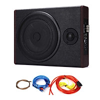 8-inch Car Stereo Refitting Ultrathin Subwoofer High Power 12.0V Wood Leather Stereo With High Pitches 600W Subwoofer