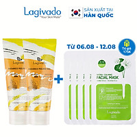 Combo 2 Tẩy tế bào chết Hàn Quốc Lagivado làm sạch tế bào chết da mặt, body nhẹ nhàng, giúp da sáng mịn Radiance Peeling 50 ml