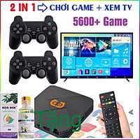 Máy Chơi Game Cầm Tay Điện Tử 4 Nút HDMI Không Dây Tích Hợp Hơn 5600+ Trò Chơi Cho PSP / PS1 / FC / NES (tặng chai dầu tràm Hoa Nén)