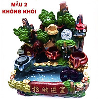 Thác nước phong thuỷ để bàn và đài phun nước,tiểu cảnh hòn non bộ bể cá mini sáng tạo bánh xe phong thuỷ cỡ lớn 36 cm